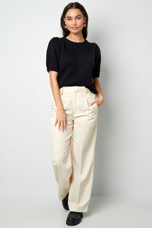 Basic shirt with puffed sleeves - off-white h5 Picture16